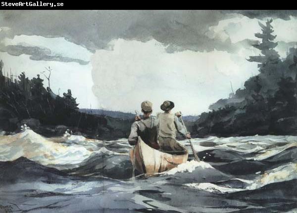 Winslow Homer Canoe in Rapids (mk44)